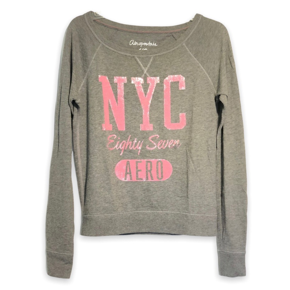 Aéropostale NYC Sweatshirt Grey & Pink